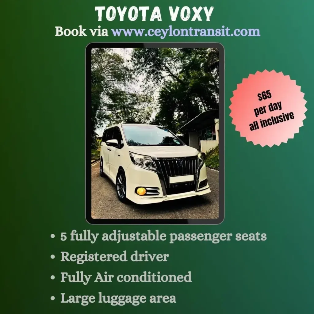 Ceylon transit travel company | vehicle Toyota Voxy