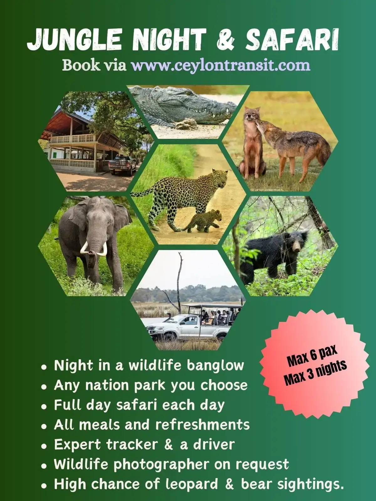 Ceylon transit travel company tour for wildlife